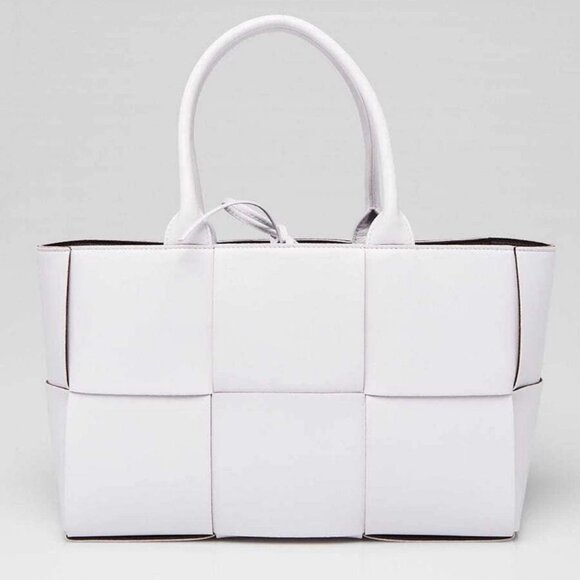 Bottega Veneta Light Purple Intrecciato Woven Nappa Leather Small Arco Tote Bag - Picture 1 of 11